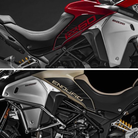 2 PROTEZIONI LATERALI 3D compatibili MOTO DUCATI MULTISTRADA ENDURO 1200 - 1260